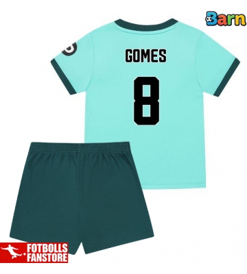 Wolves Joao Gomes #8 Bortatröja Barn 2025-26 Kortärmad (+ Korta byxor)